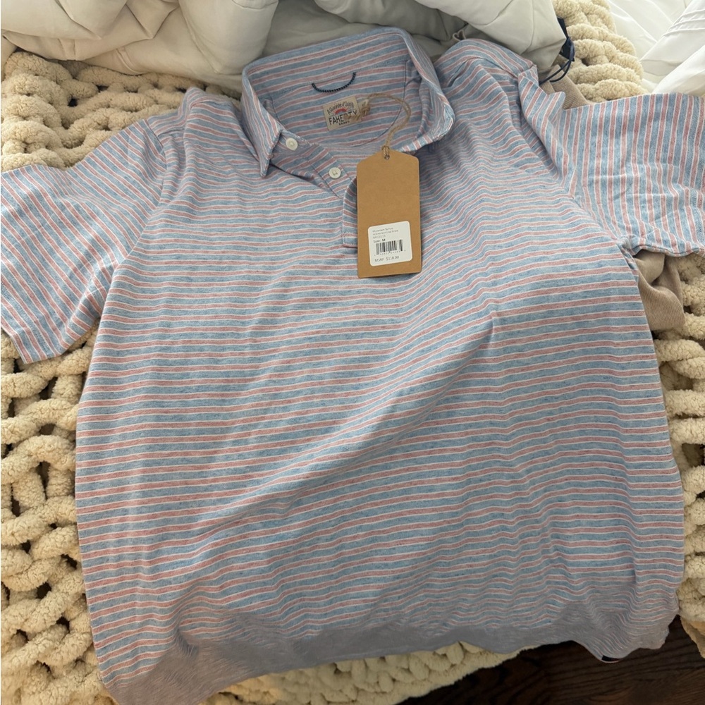 Faherty movement striped polo. New with tags.